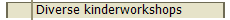  Diverse kinderworkshops